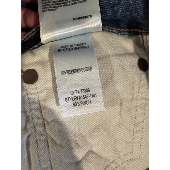 NWT Agolde 90's Pinch Waist High Rise Straight Jeans Range Women's Size 27 - Picture 8 of 11